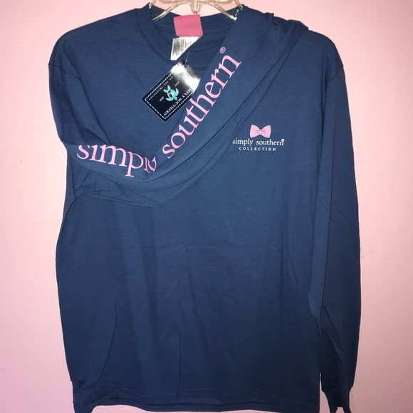 NWT Simply Southern blue long sleeve - Picture 3 of 4
